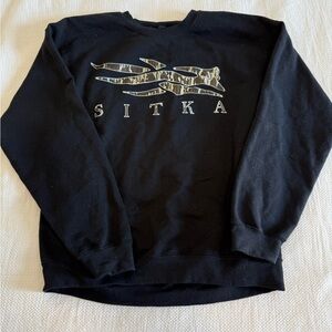 Gildan Black Sitka Crewneck Unisex Sweater